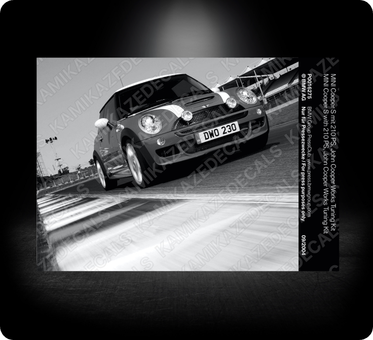 JOHN COOPER WORKS 210 BLACK/WHITE PROMOTIONAL FLYERS B
