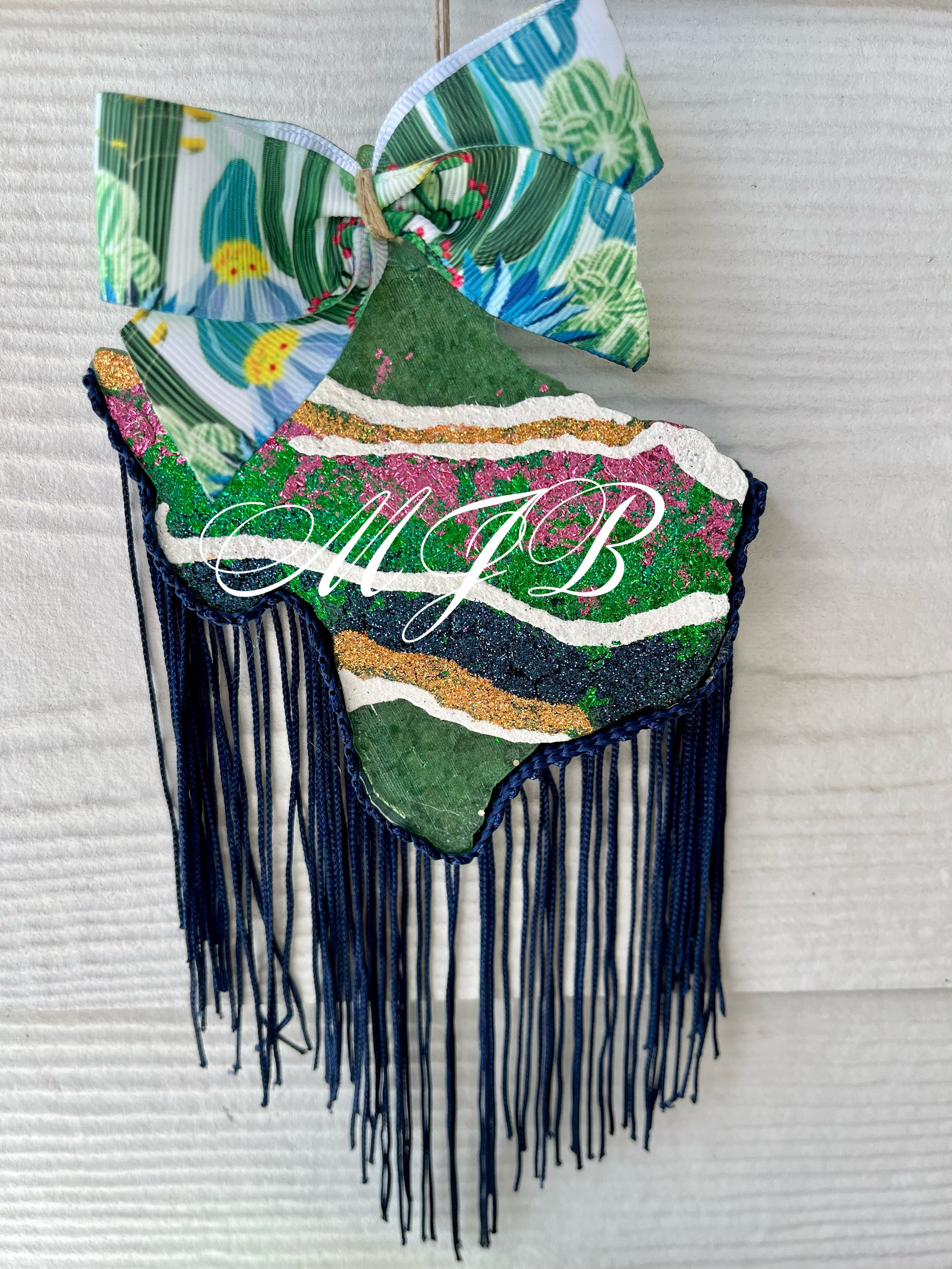 Texas Cactus Geode w/ Fringe