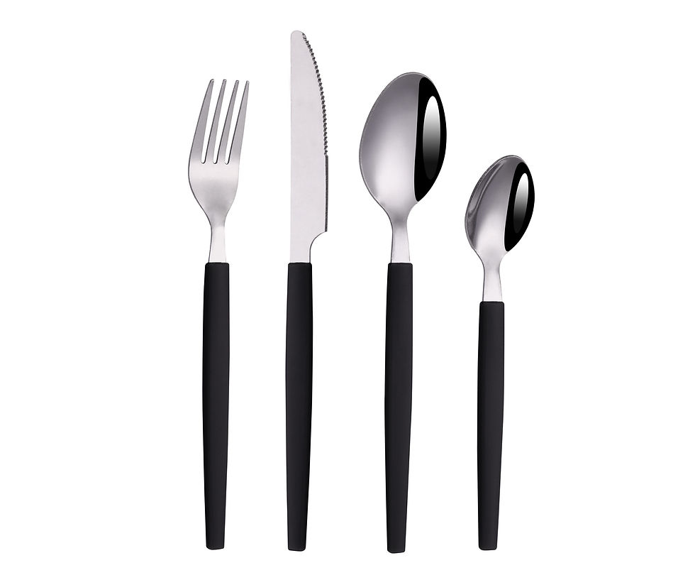 Ingrid Sølv/Svart 24 delers bestikk