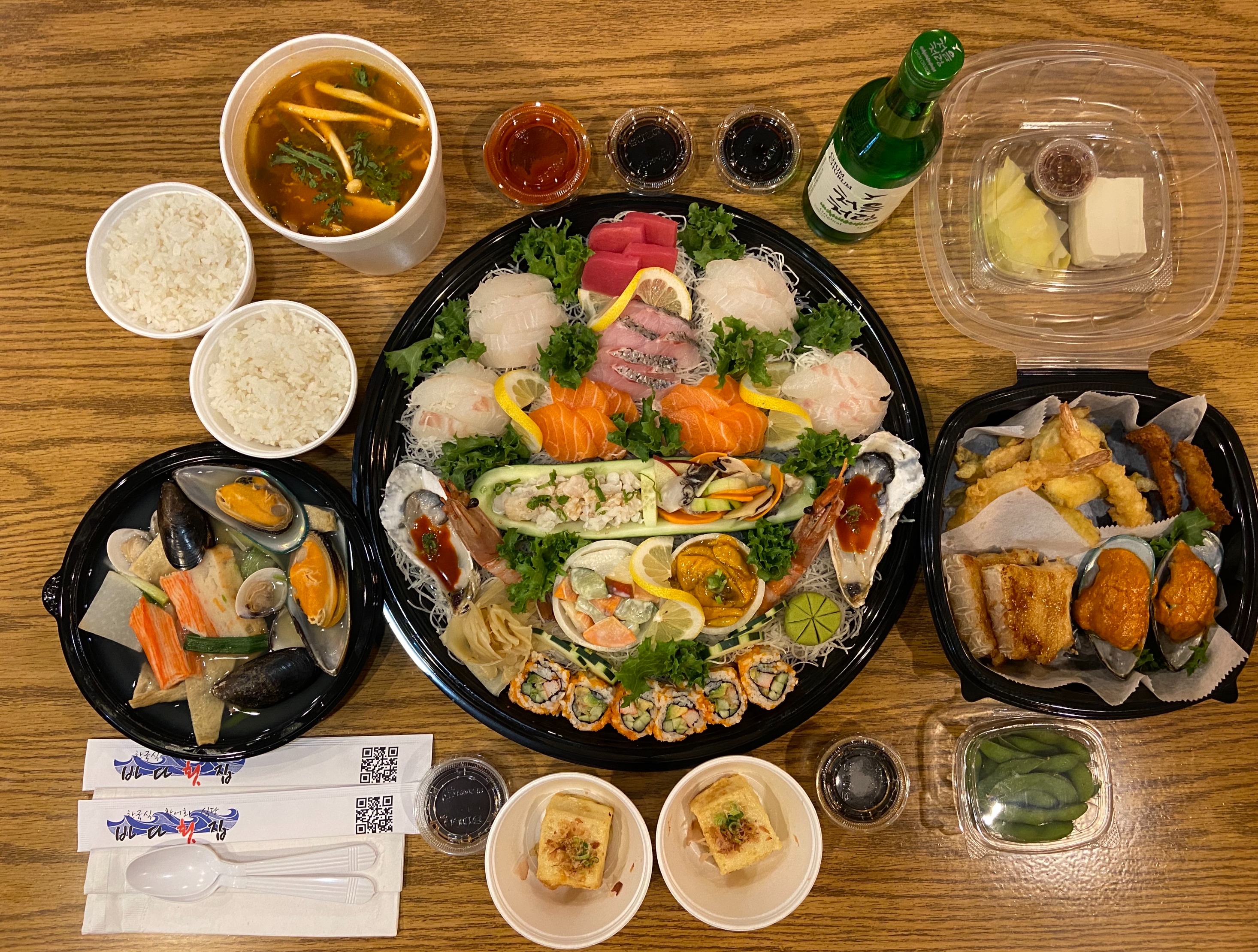 Arranged Food and Objects