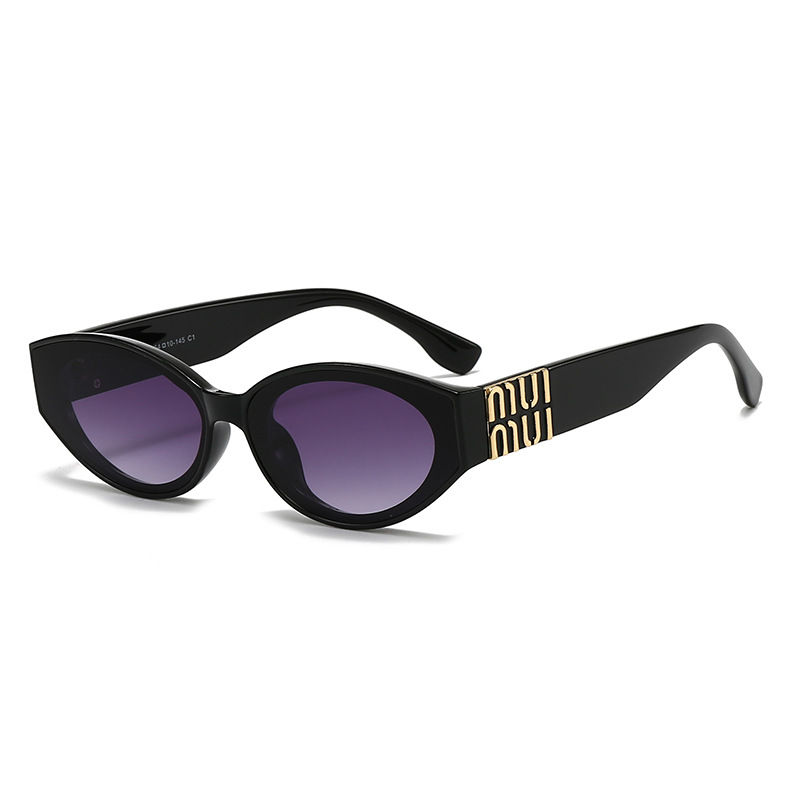 Miniatura: Luxury Glamour Sunglasses For Women And Men Oval Minimalist Fashion Brand Sun Gl