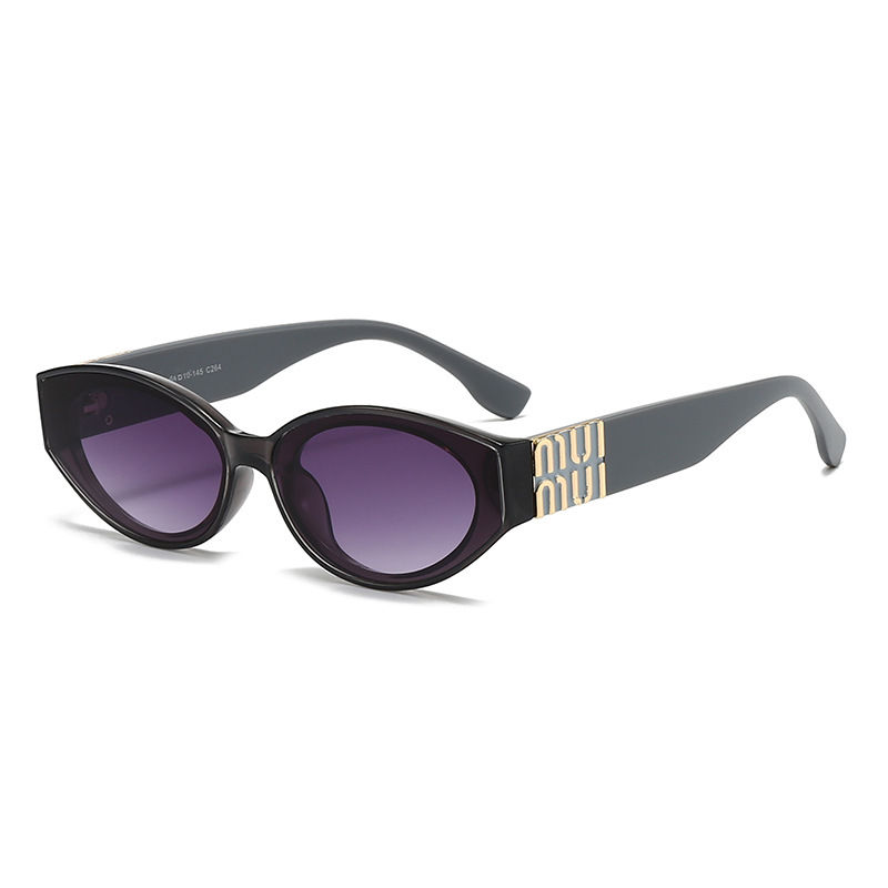 Miniatura: Luxury Glamour Sunglasses For Women And Men Oval Minimalist Fashion Brand Sun Gl