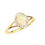 Thumbnail: 9 Carat Yellow Gold Oval Opal and Diamond Halo Ring