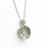 Thumbnail: Fantasy Flower Cut Prasiolite Quartz & Diamond Pendant in 14 Carat White Gold
