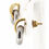 Thumbnail: 18 Carat Bi-Colour Yellow/White Gold Drop Circle Stud Earrings