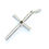 Thumbnail: 9 Carat White Gold Diamond Set Cross Pendant