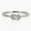 Thumbnail: Diamond Solitaire with Trefoil Sides Wed-fit Engagement Ring Set In Platinum