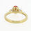 Thumbnail: 18 Carat Yellow Gold Oval Fire Opal and Diamond Engagement Dress Ring 