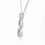 Thumbnail: 9 Carat White Gold Triple Oval Halo Natural Diamond Pendant Necklace