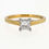 Thumbnail: 18 Carat Yellow Gold Solitaire Princess Cut Diamond .30ct Engagement Ring