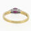 Thumbnail: 18 Carat Yellow Gold Horizontal Ruby & Diamond Trefoil  Engagement Dress Ring