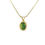 Thumbnail: 9 Carat Yellow Gold Bezel Set Oval Peridot Pendant Necklace