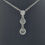 Thumbnail: 18 Carat White Gold Diamond Three Stone Bar Pendant on 18 Inch Belcher Necklace