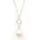Thumbnail: White Arum Lily Diamond & Pearl Pendant in 9 Carat White Gold
