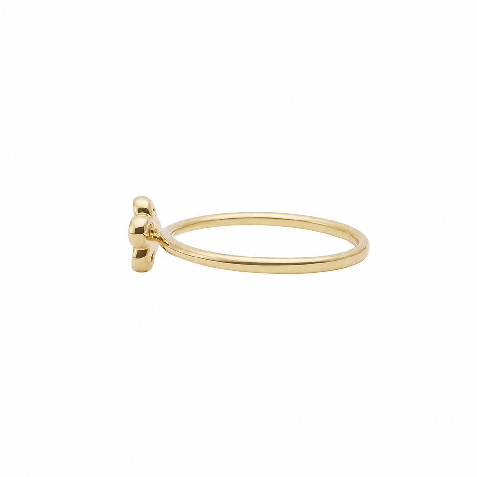 Thumbnail: 9 Carat Yellow Gold Ruby and Diamond Dainty Flower Dress Ring