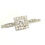 Thumbnail: 18 Carat White Gold Wedd-Fit Princess Cut Diamond Halo Engagement Ring