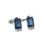 Thumbnail: 9 Carat White Gold London Blue Topaz and Diamond Tension Set Stud Earrings