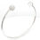 Thumbnail: Sterling Silver & Cubic Zirconia Torque Bangle