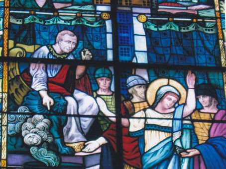 Eglise de Serres ( 54 ) : Les vitraux .