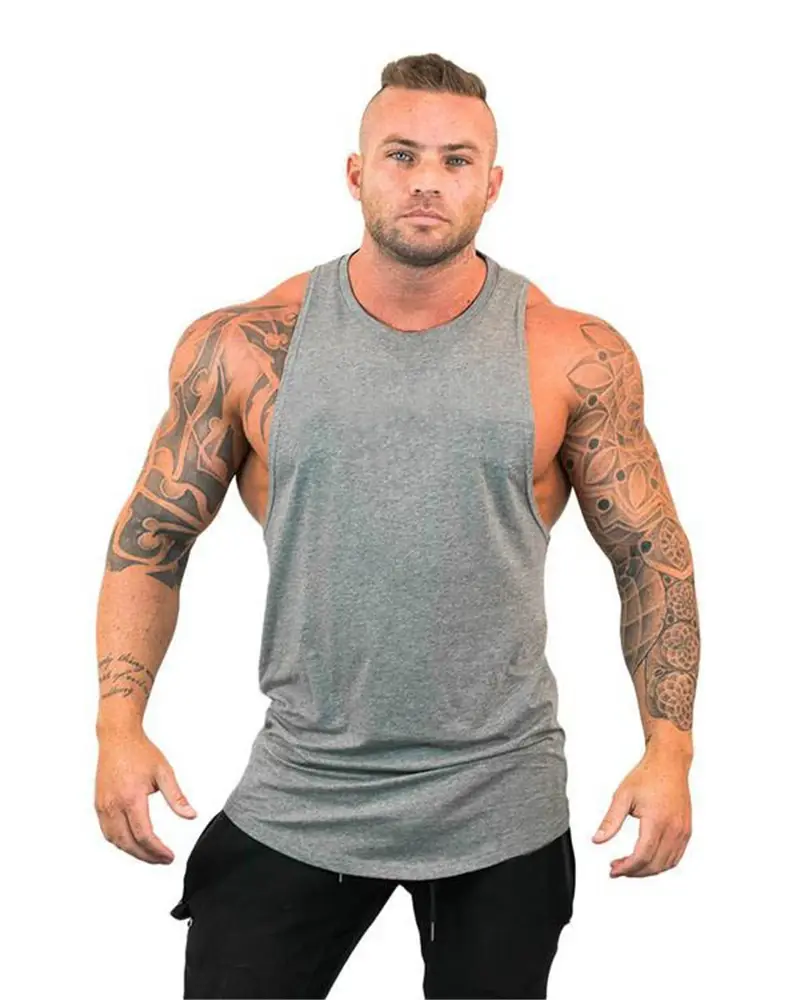 Thumbnail: New Fashion Cotton Sleeveless Shirts Gym Hooded Tank Top