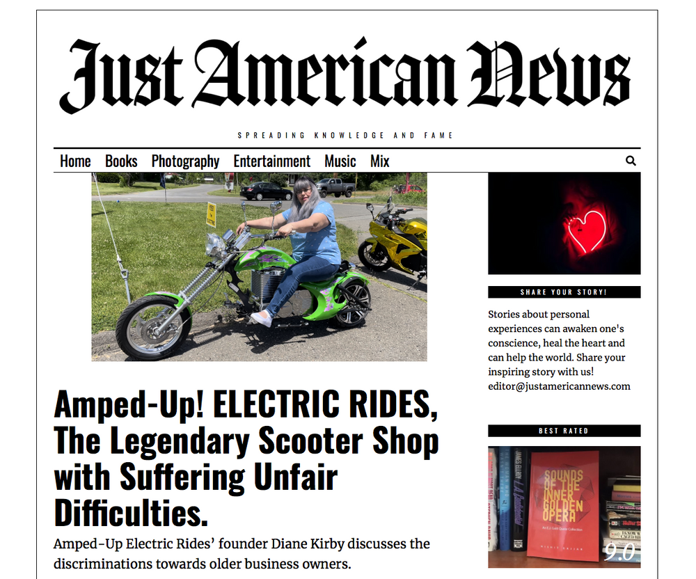 AmpedUp! ELECTRIC RIDES, The Legendary Scooter Shop Suffering Unfair