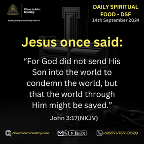 Christ Came to Save Not to Condemn