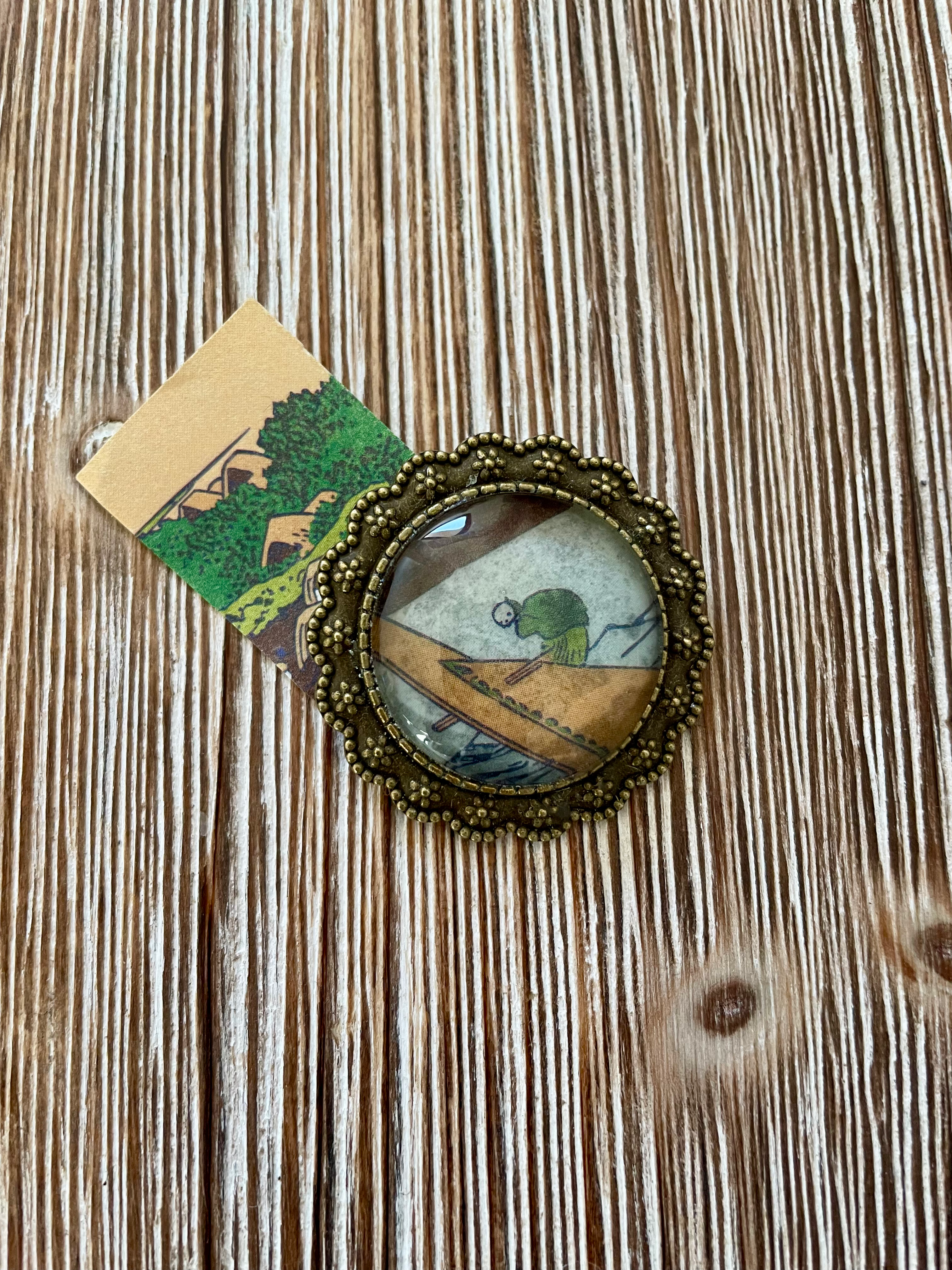 SPILLA CABOCHON UKIYO-E FUJI 2