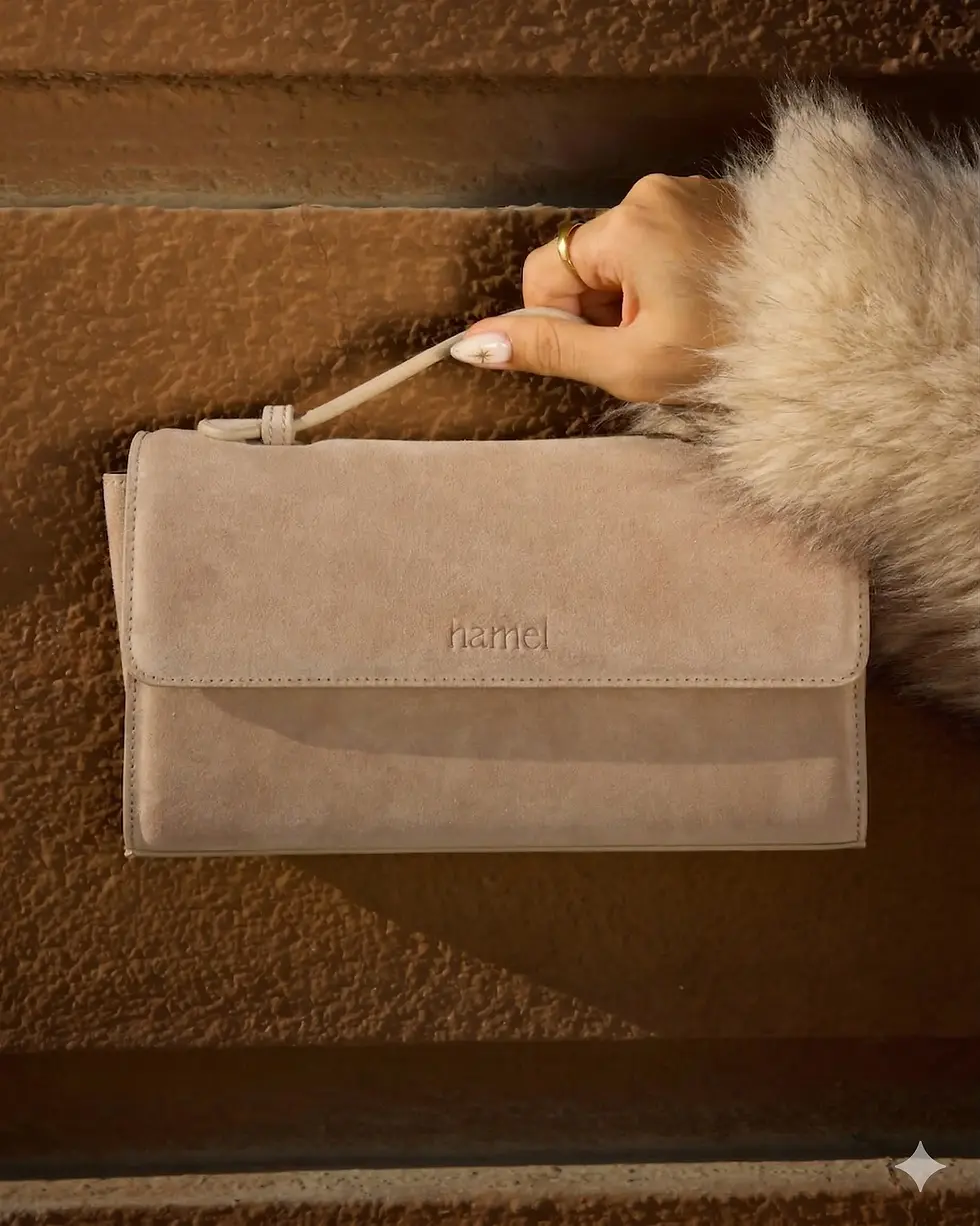 avenue süet bej çanta