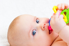 Baby Girl with Soother