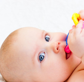 Baby Girl with Soother