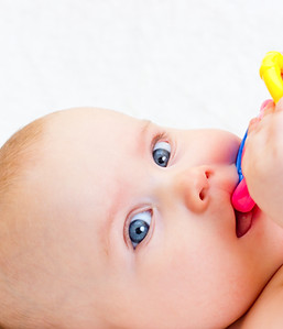 Baby Girl with Soother