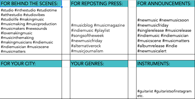 Thumbnail: Musician's Social Content Calendar
