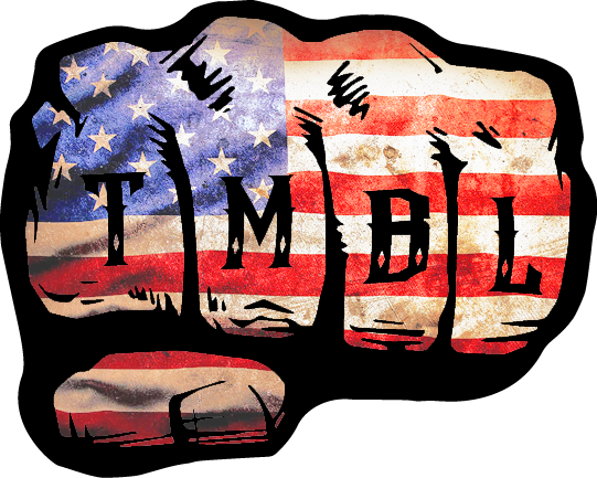 Thumbnail: (2 PACK) TMBL Knuckle AMERICAN FLAG Helmet Decal