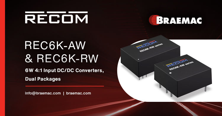 Compact 6W DC/DC Converters for Space-Constrained Industrial Applications