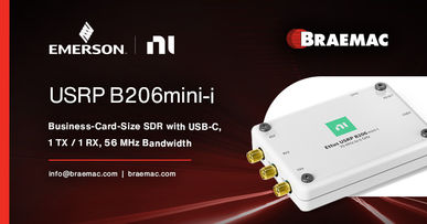 Business-Card-Size SDR with USB-C, 1 TX / 1 RX, 56 MHz Bandwidth