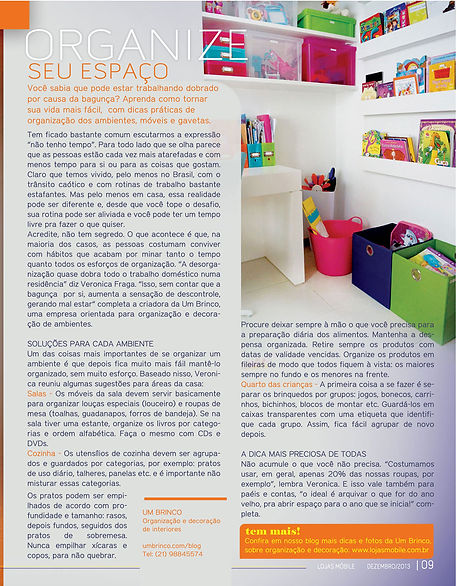 Matéria de revista escrita por Veronica Fraga sobre organização de espaços da casa