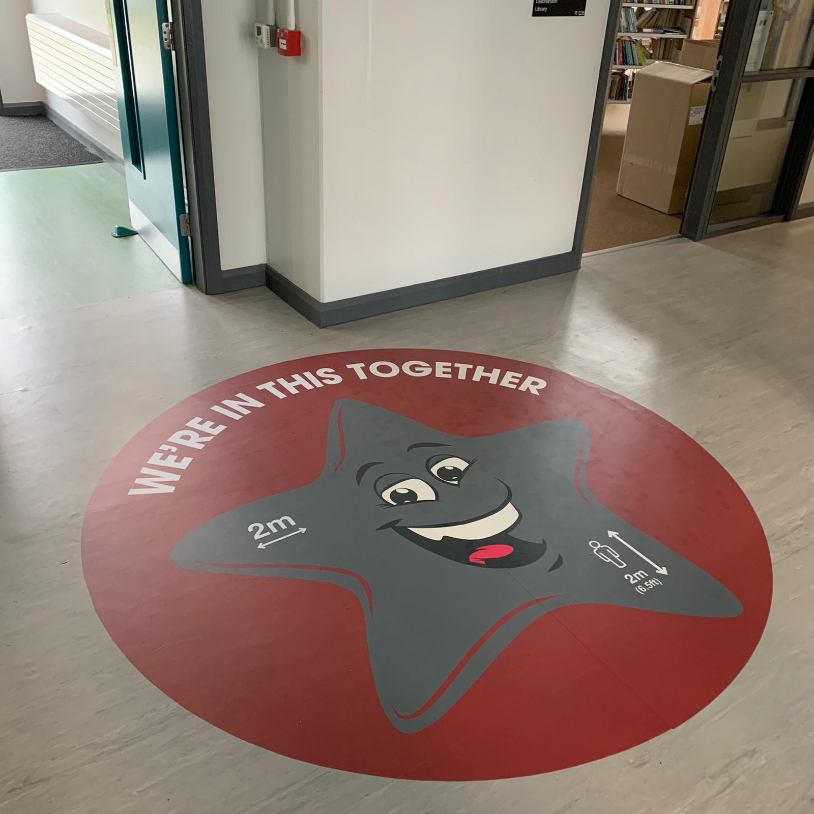 Positive Welcome Message - 2m Distance Visual Aid