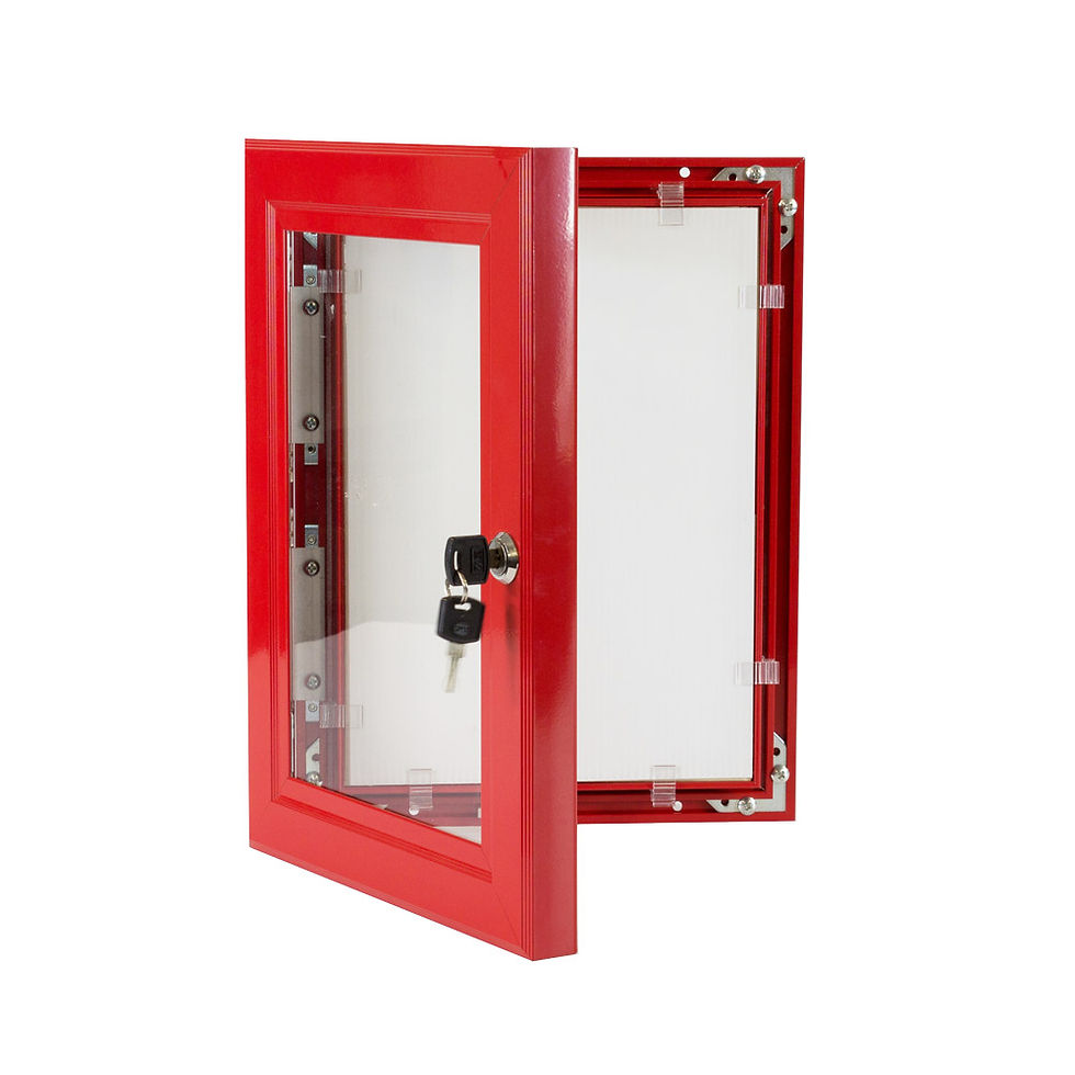 Lockable Poster Case - Colours