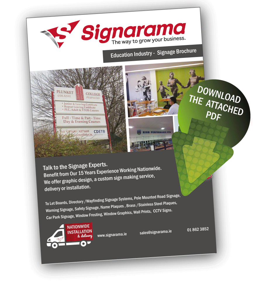 SIGNARAMA EDUCATION SIGNAGE BROCHURE