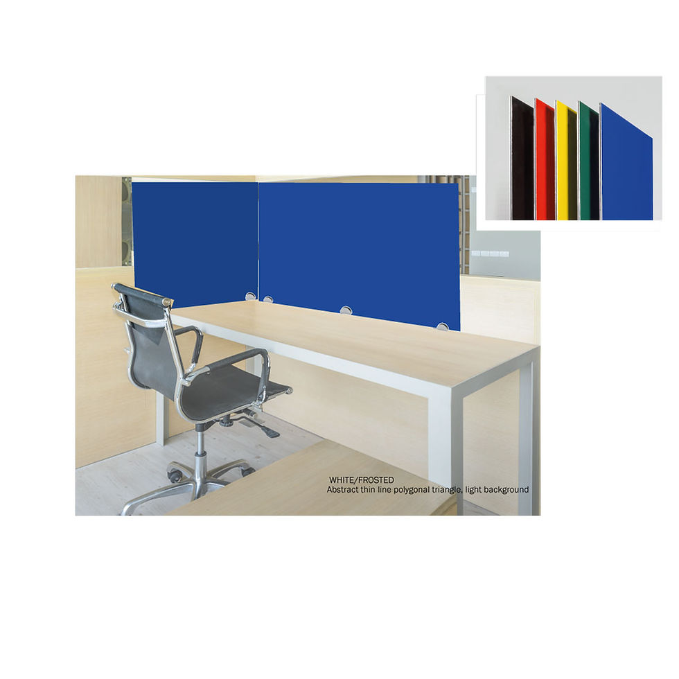 Thumbnail: Social Distancing Desk Screens - Solid Colours -1000mm x 900mm