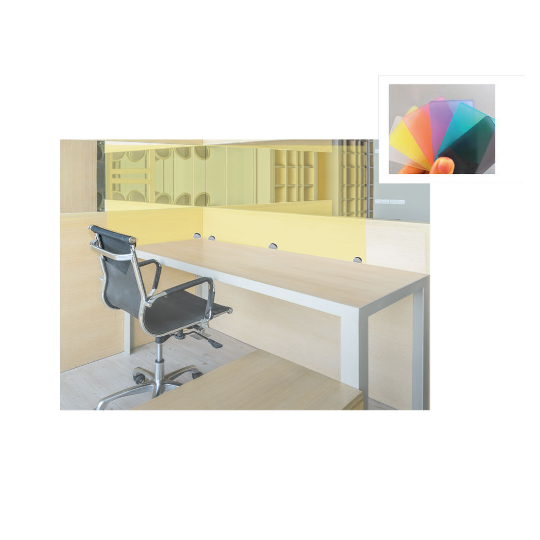 Social Distancing Desk Screens - Solid Colours -1000mm x 900mm