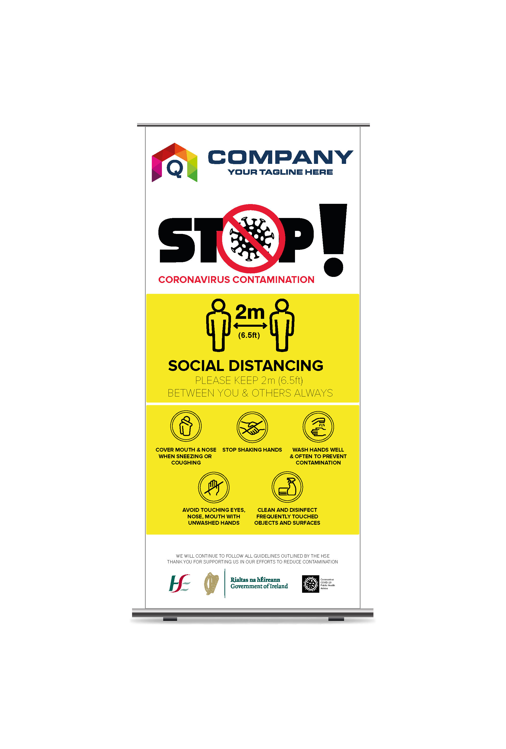 Indoor Roll Up Stand -Site Entrance