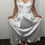 Miniatura: Vestido de raso blanco