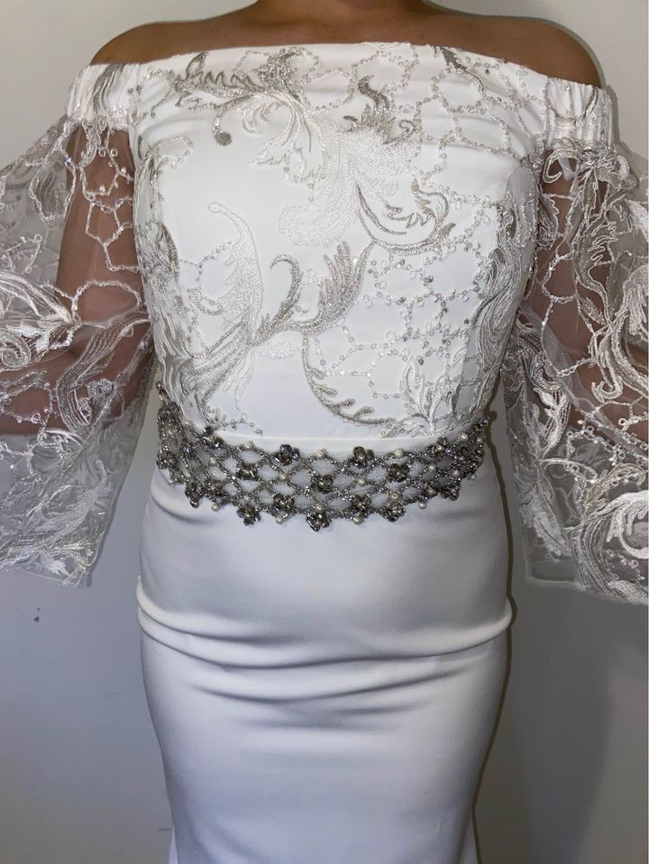 Thumbnail: White belted dress