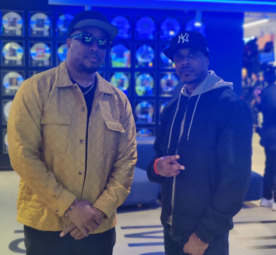 City the Great and Chuck Creekmur of All Hip Hop at the RIAA headquarters in DC