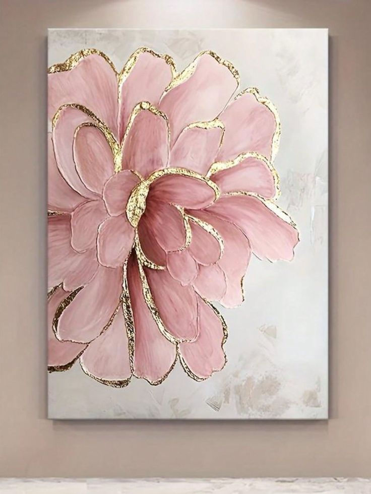 amatop Wall Art for Living Room 100% Hand-Painted Flower Oil Painting On Canvas