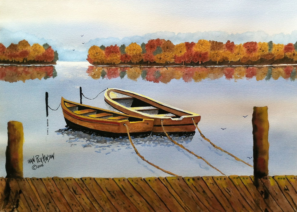 Two boats on a lake