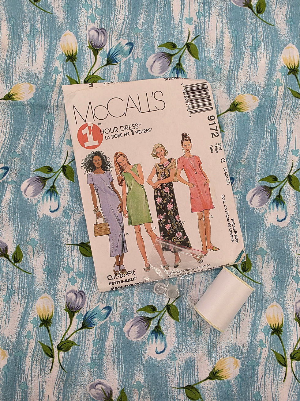 Beginner-Friendly Sewing Kit – McCall’s 9172 One-Hour Dress (Sizes 20–24)