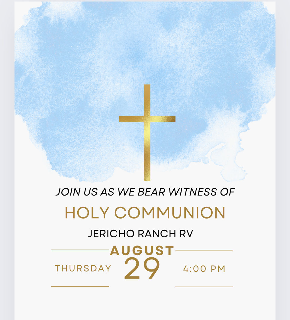 Communion at picnic table