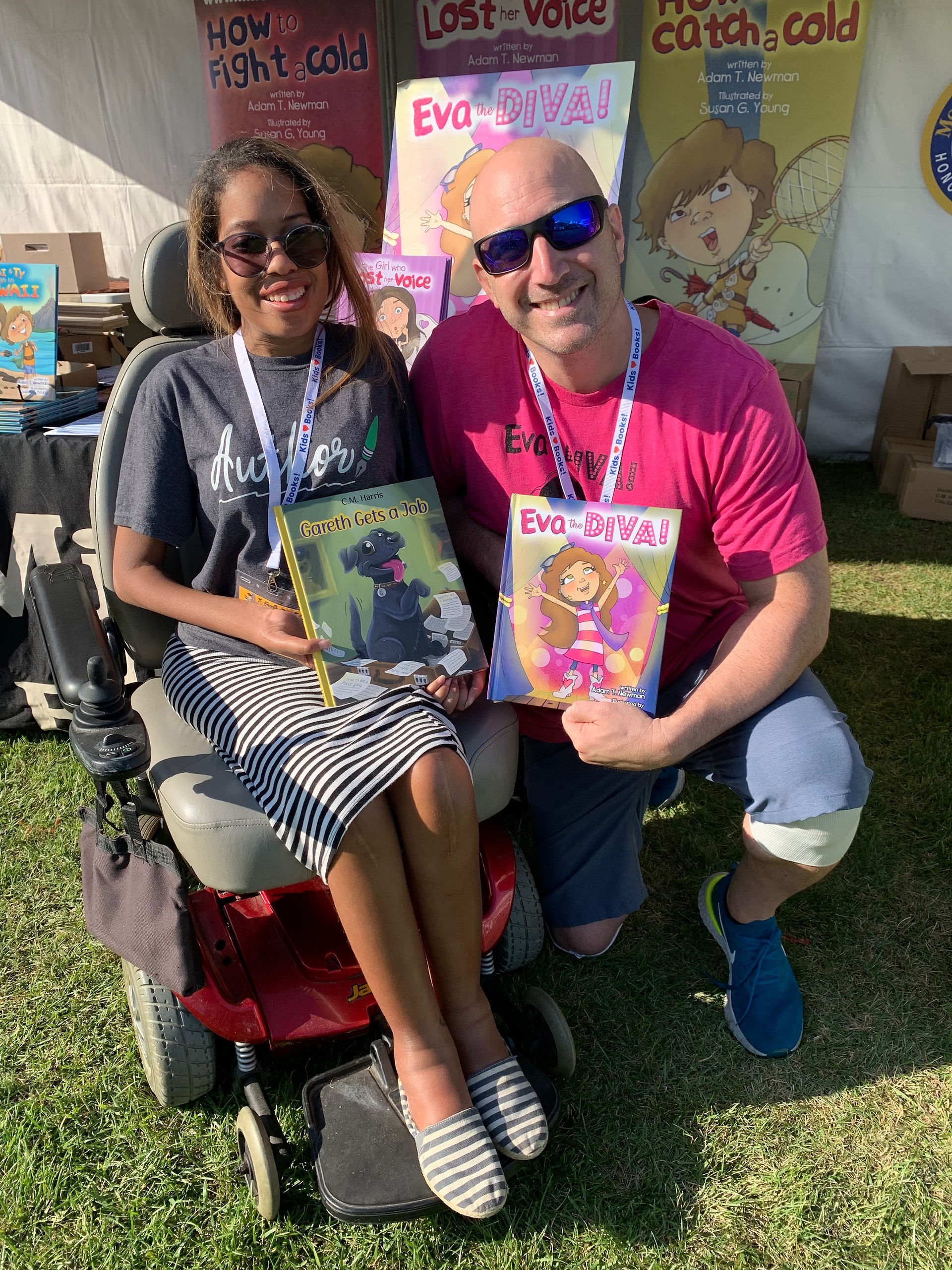 two authors with children's books